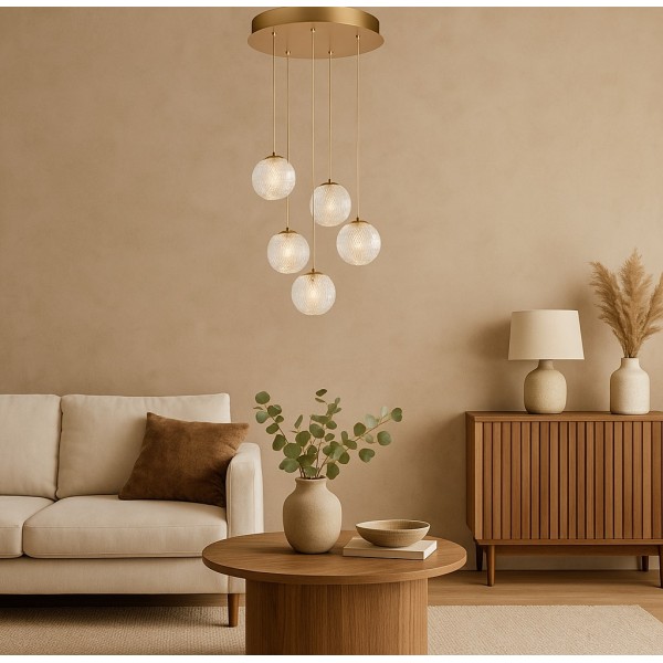 Lampa EDEM 5 ROUND Gold