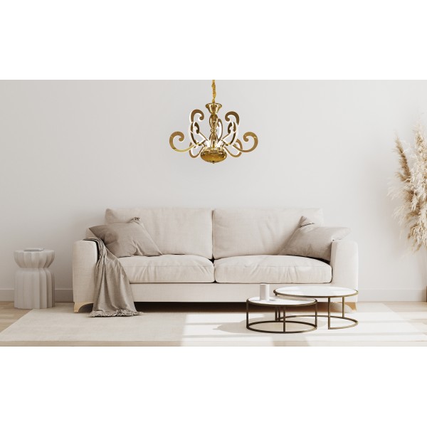 Lampa Wisząca Horn Gold MD8617-6+3