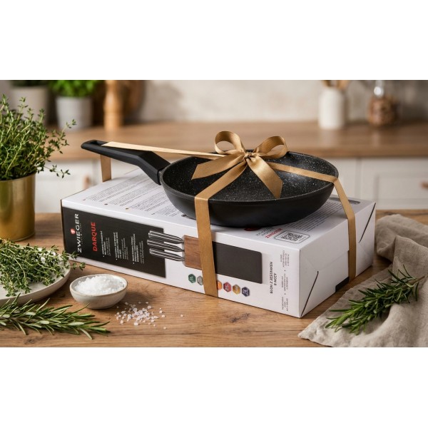 Zestaw noży w bloku 5 szt. DARQUE + patelnia gratis