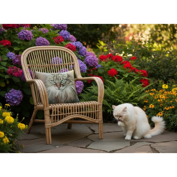 Poszewka dekoracyjna 45x45 cm Kot Perski