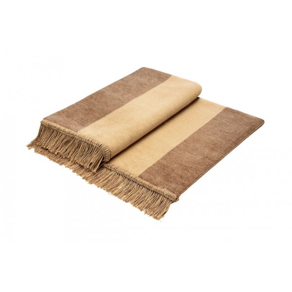 Koc narzuta na fotel 100x200 cm Cover Cotton Salt&Pepper Kamel