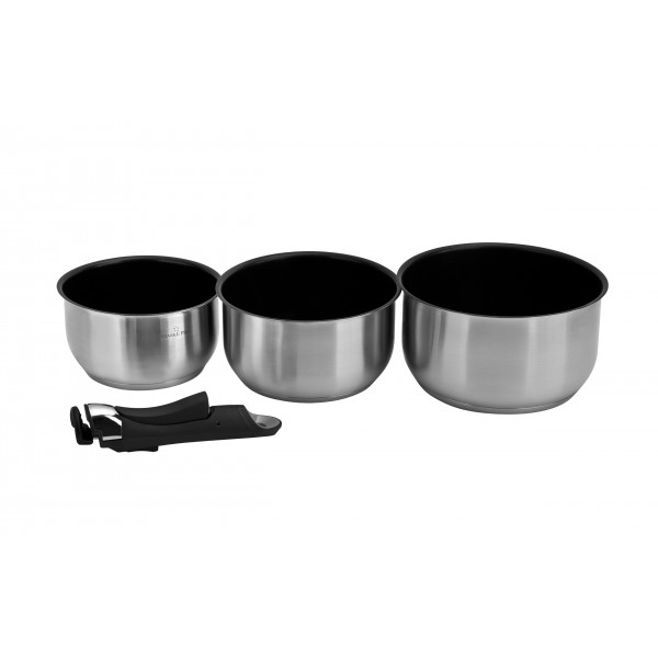 Komplet 3 garnków z odpinaną rączką SUSVID na indukcję