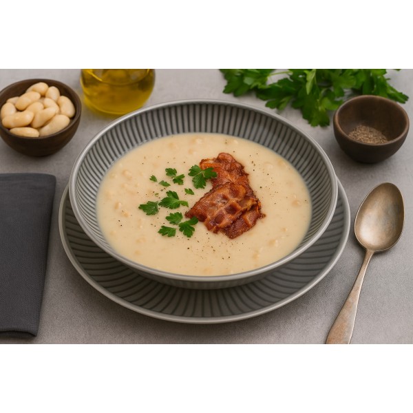 Talerz głęboki 21,5 cm Dalia Szara