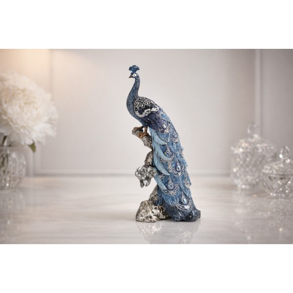 Figurka dekoracyjna Paw 29 cm niebieski 164728