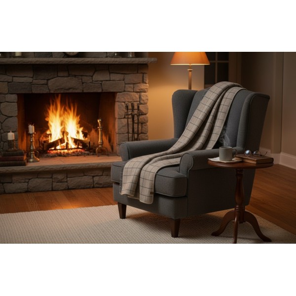 Koc wełniany 160x200 cm MERANO „Karo” 07569360