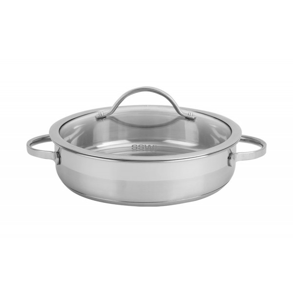 Garnek z pokrywą niski 2,7 l.