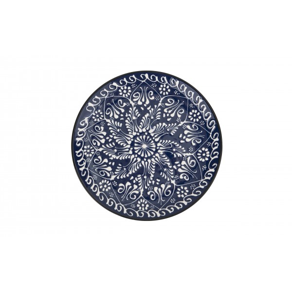 Talerz płytki obiadowy 25 cm ceramiczny Oriental Blue