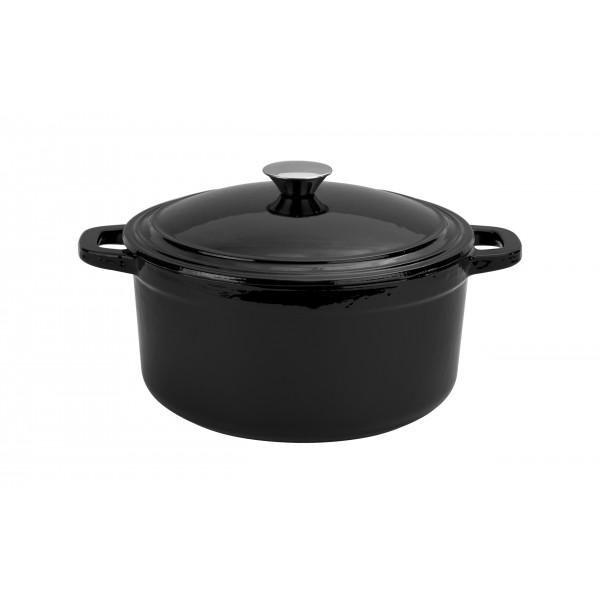 Garnek żeliwny z pokrywką emaliowany 5,5 L