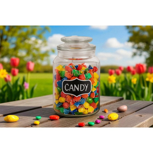 Pojemnik na żywność/słoik 1,5 L z miejscem na napis