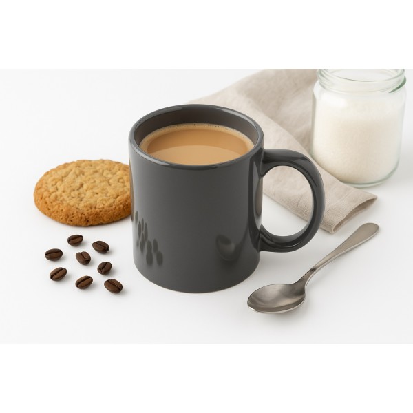 Kubek ceramiczny 300 ml ciemny szary