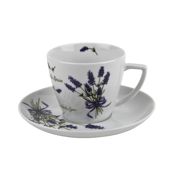 Filiżanka ze spodkiem Lawenda