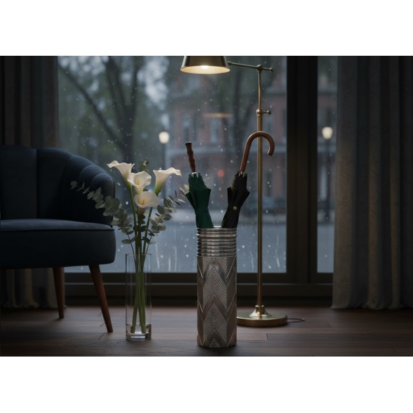 Parasolnik metalowy 55 cm srebrny