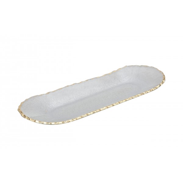 Patera szklana złoty rant