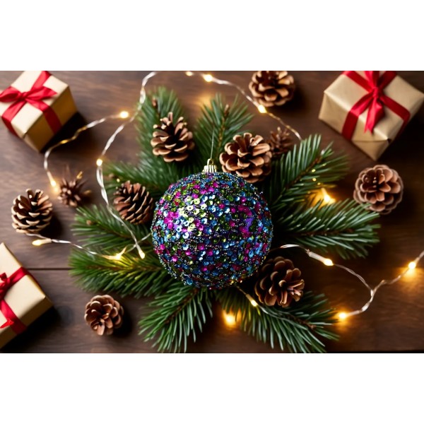 Bombka 10cm (2 szt.) multicolor