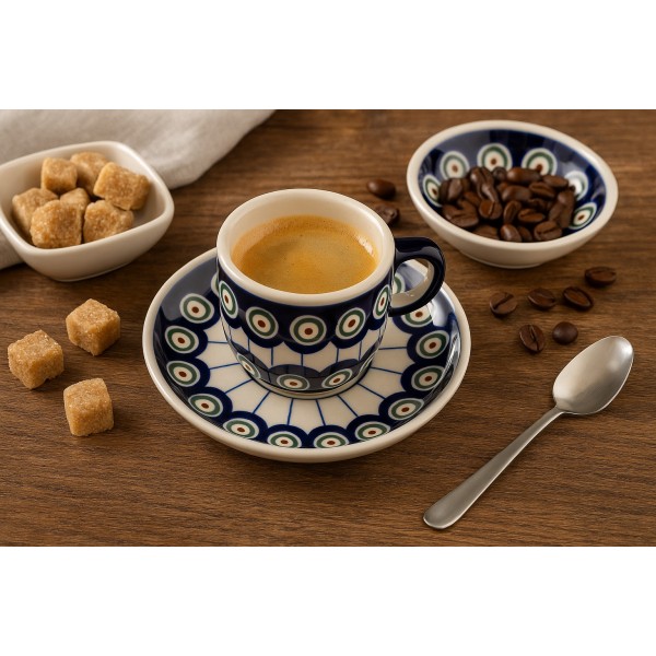 Filiżanka ze spodkiem GU-1080710 Bolesławiec 120 ml