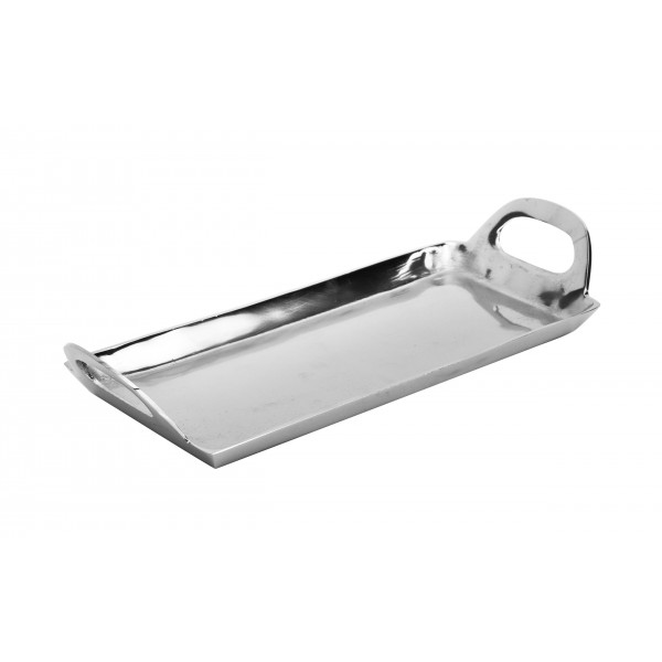 Taca dekoracyjna 33,5 x 12,5 x 5,5 cm srebrna EW2274