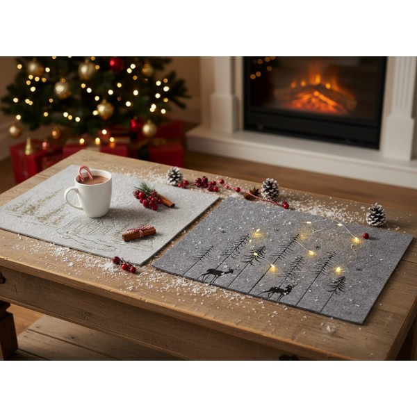 Mata stołowa 33x45 cm filcowa Las Mix 099230