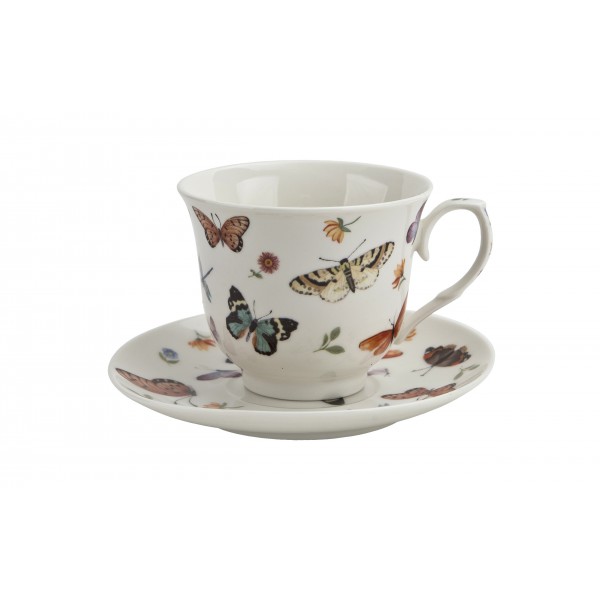 Filiżanka porcelanowa 250 ml + spodek Butterflies