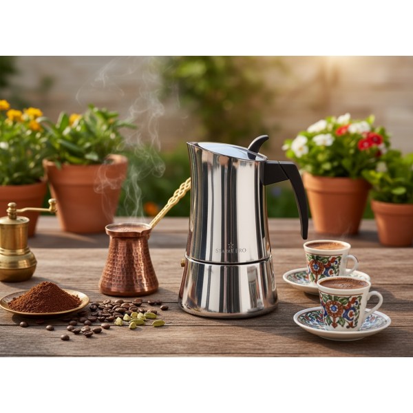 Kawiarka nierdzewna 540 ml Robusta na indukcję