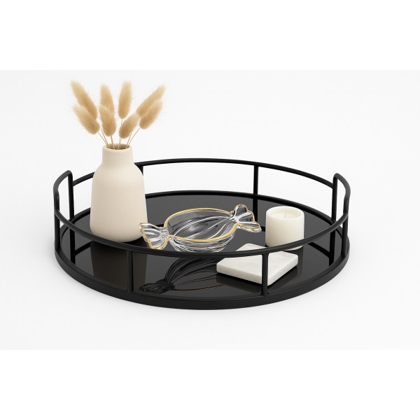 Taca okrągła 32cm czarna 138265