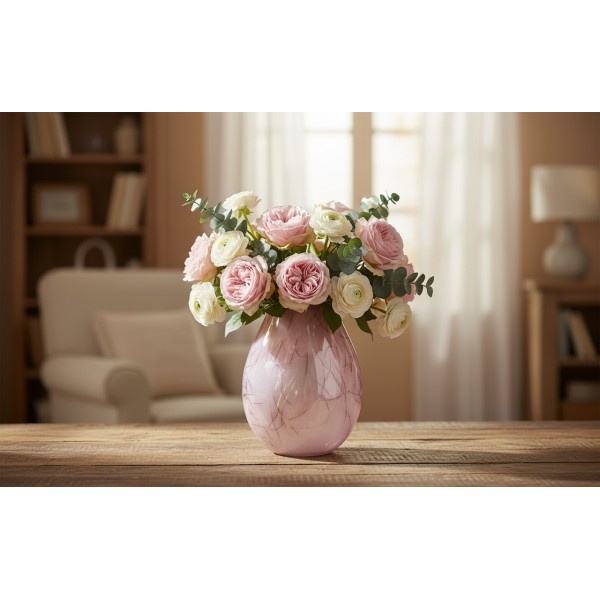 Wazon szklany 30 cm różowy 2341/DB6