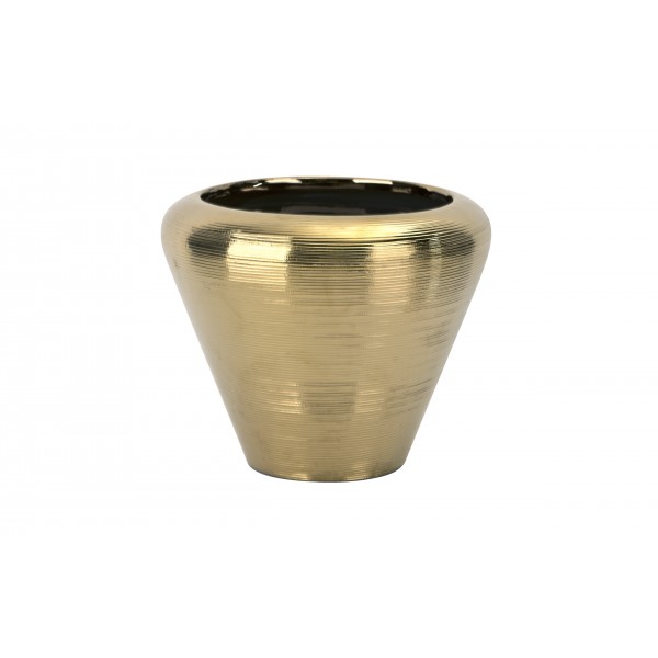 Wazon ceramiczny 20 cm w kolorze złota 441563