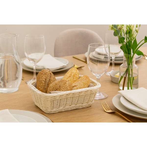 Koszyk prostokątny 22x15,5x7 cm biały 7803