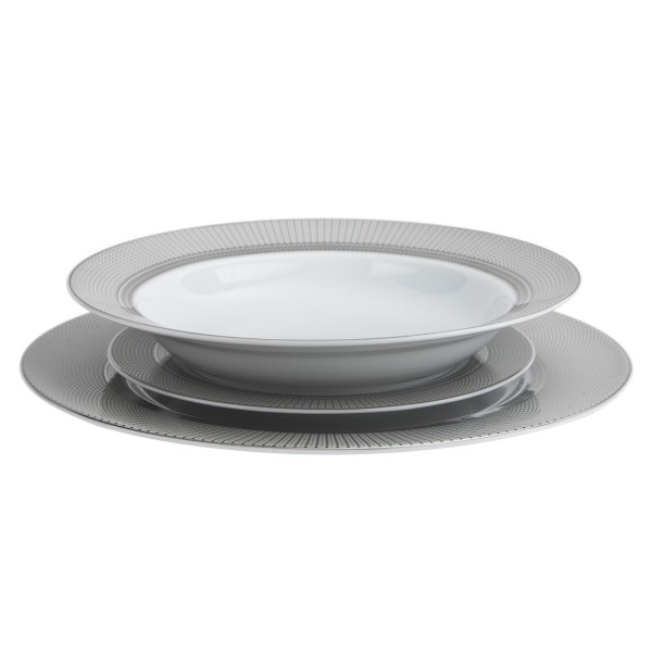 Komplet talerzy 6/18 Amaro Silver