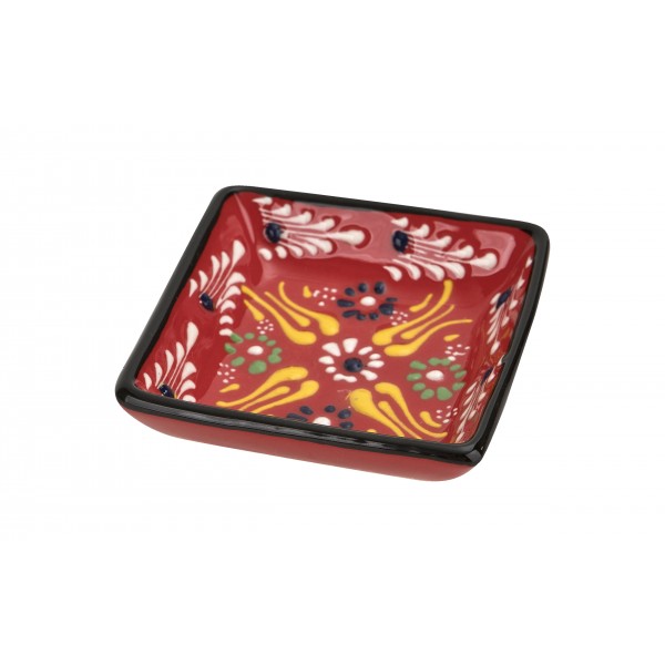 Dip kwadratowy 9 cm ceramiczny Oriental Red