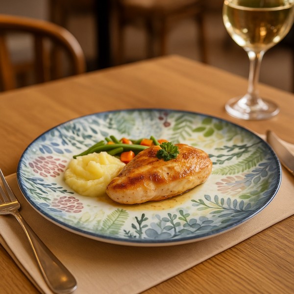 Talerz obiadowy 26,5 cm Daisy Watercolor 9144