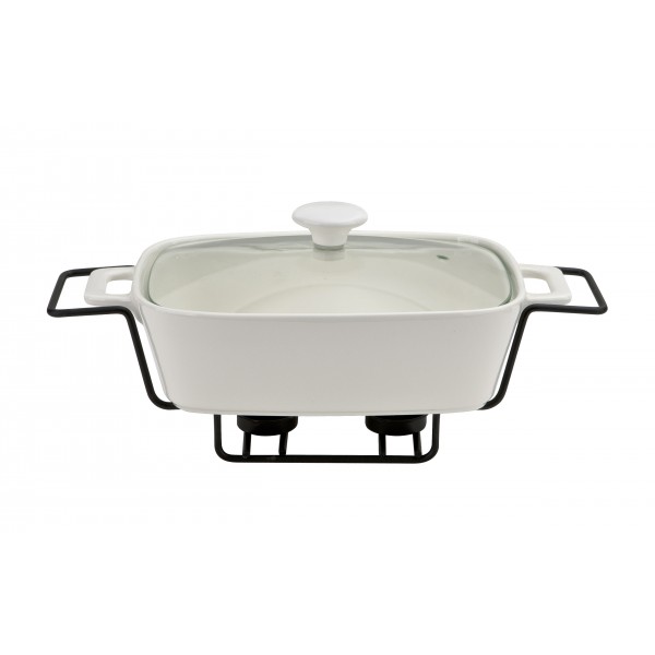 Naczynie z podgrzewaczem 1,4 L Modern Kitchen Cookini kremowe