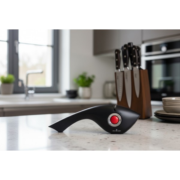 Ostrzałka do noży SHARK 3-stopniowa czarny