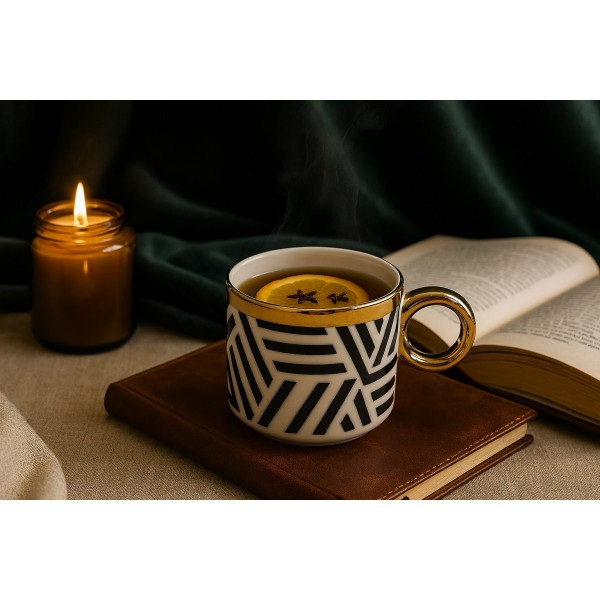 Kubek porcelanowy 350 ml Palazzo zigzag 2522