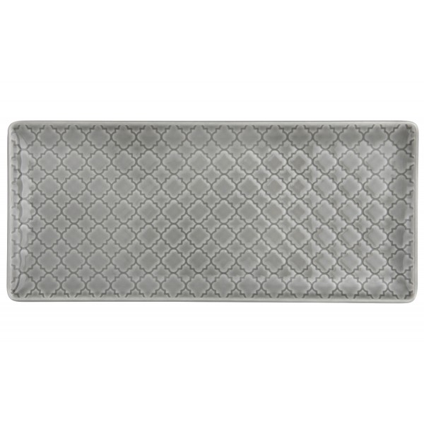 Talerz płytki prostokątny 29x13cm Marrakesz szary K1