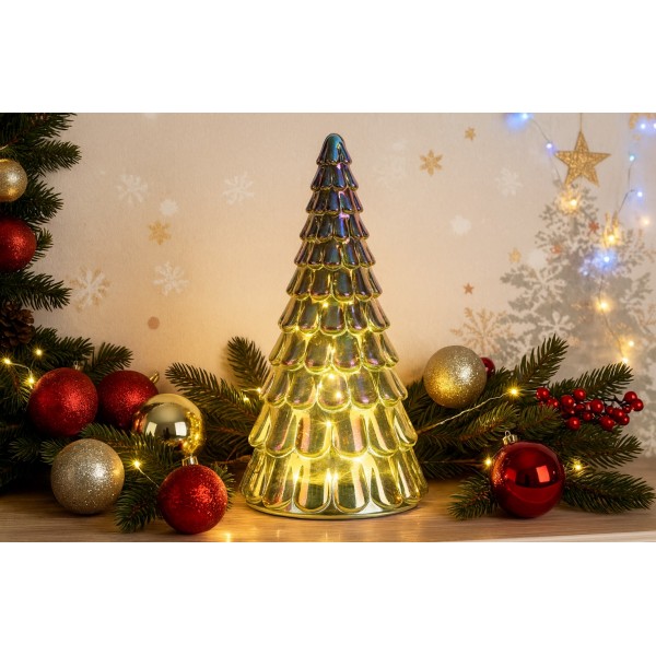 Choinka szklana Led 40 cm