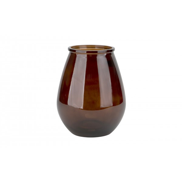 Wazon szklany 23 cm brązowy San Miguel recykling