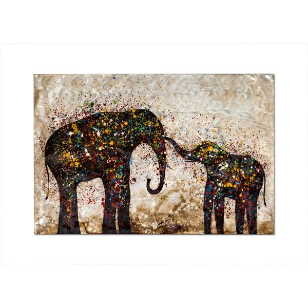 Obraz na płótnie 100x150cm Słonie