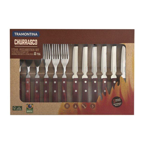 Komplet sztućców do steków 12el. Churrasco