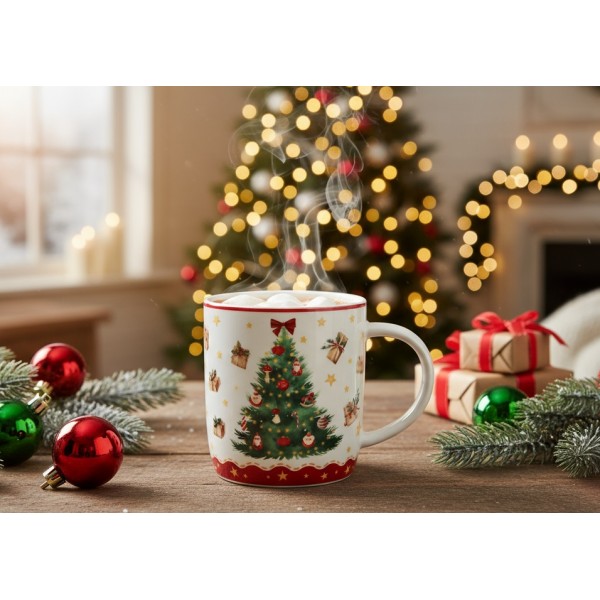 Kubek porcelanowy 400 ml Christmas Tree 3