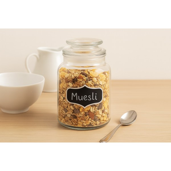 Pojemnik na żywność/słoik 1,2 L z miejscem na napis