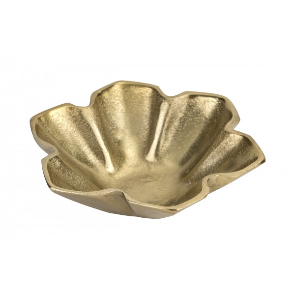 Półmisek dekoracyjny kwiatek 20 cm metalowy złoty