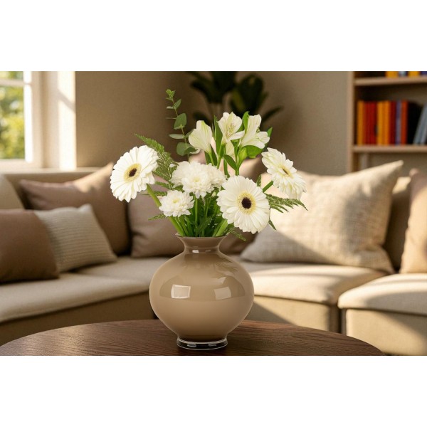 Wazon szklany 30 cm opal 9753