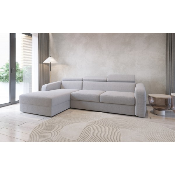 Narożnik Quado z funkcją spania i poj. na pościel