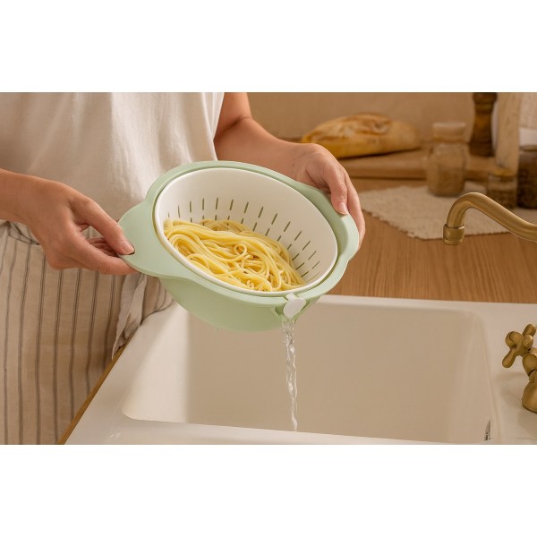 Durszlak grawitacyjny 27x25x13,5 cm z miską