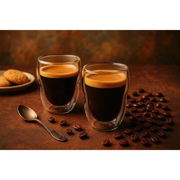 2 szklanki do espresso z podwójną ścianką 70 ml Sferico
