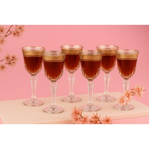 Komplet 6 kieliszków do likieru 60 g Royal Gold