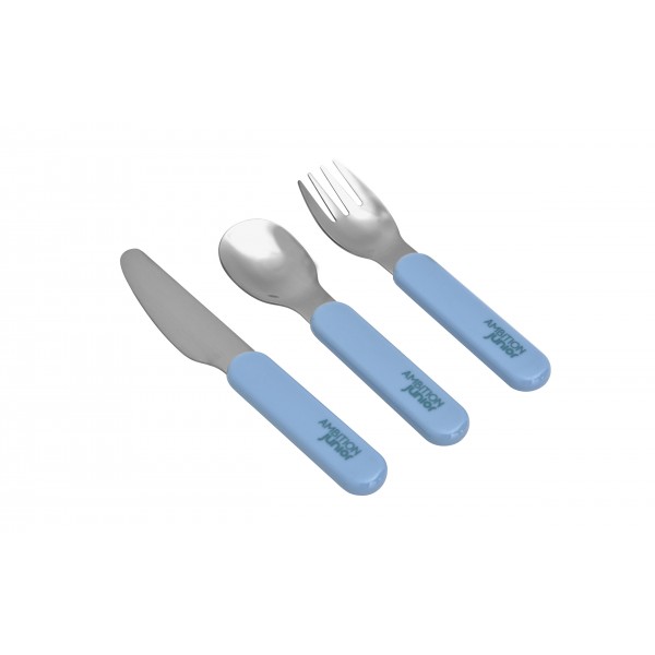 Komplet sztućców dla dzieci 3 el. Eddie niebieski 43116