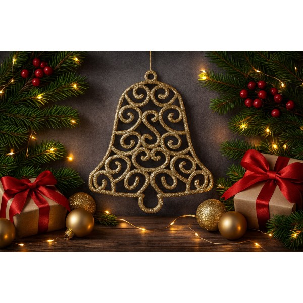 Ozdoba świąteczna Dzwonek złoty