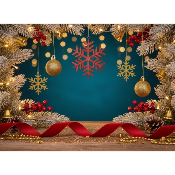 12x Ozdoba świąteczna śnieżynka czerwona