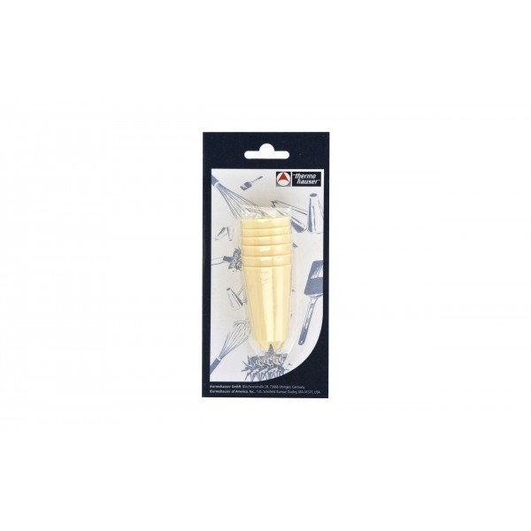 Komplet 6 końcówek do rękawów cukierniczych karbowane